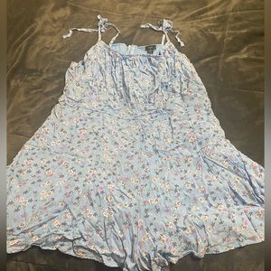 Blue flower romper